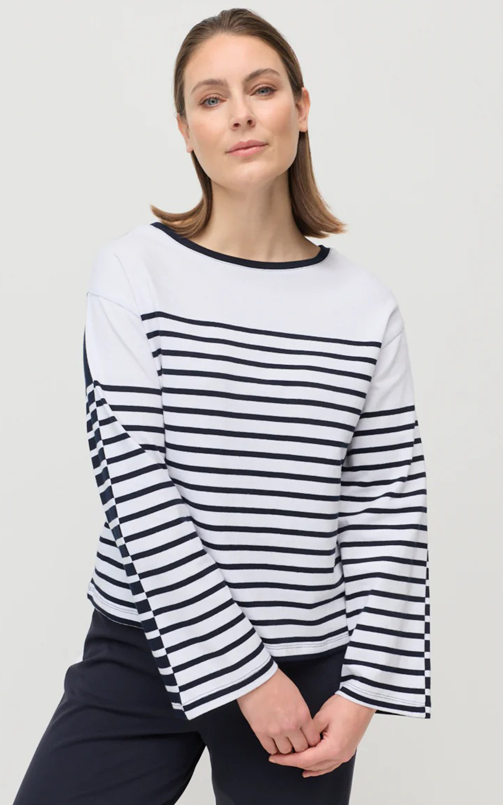 Two Way Stripe Sweat product photo.