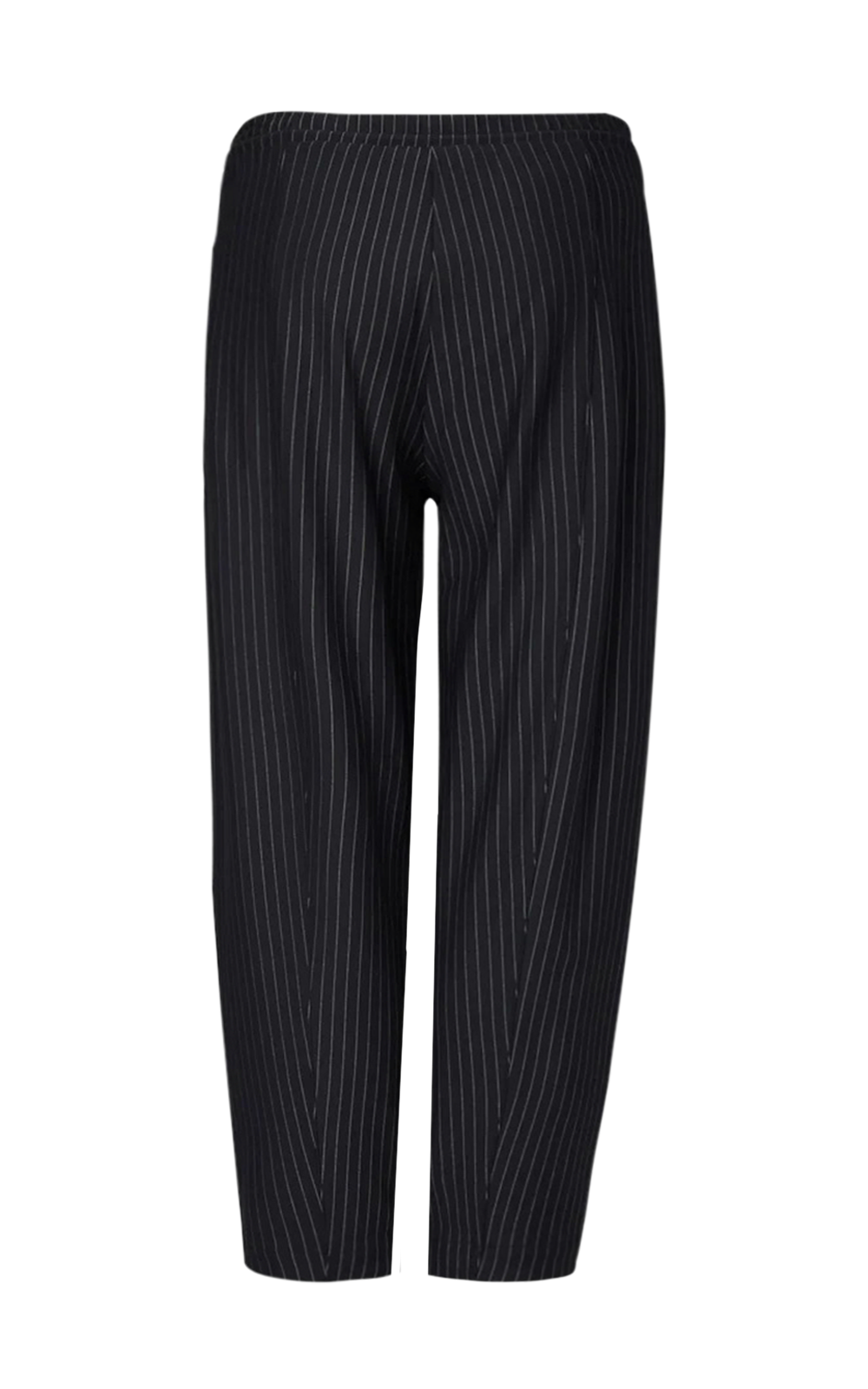 Pinstripe Ponte Barrel Pant product photo.