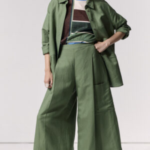 Deep Pleat Pocket Culotte
