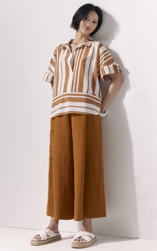 Deep Pleat Pocket Culotte product photo.