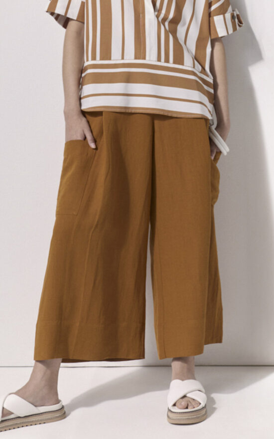 Deep Pleat Pocket Culotte product photo.
