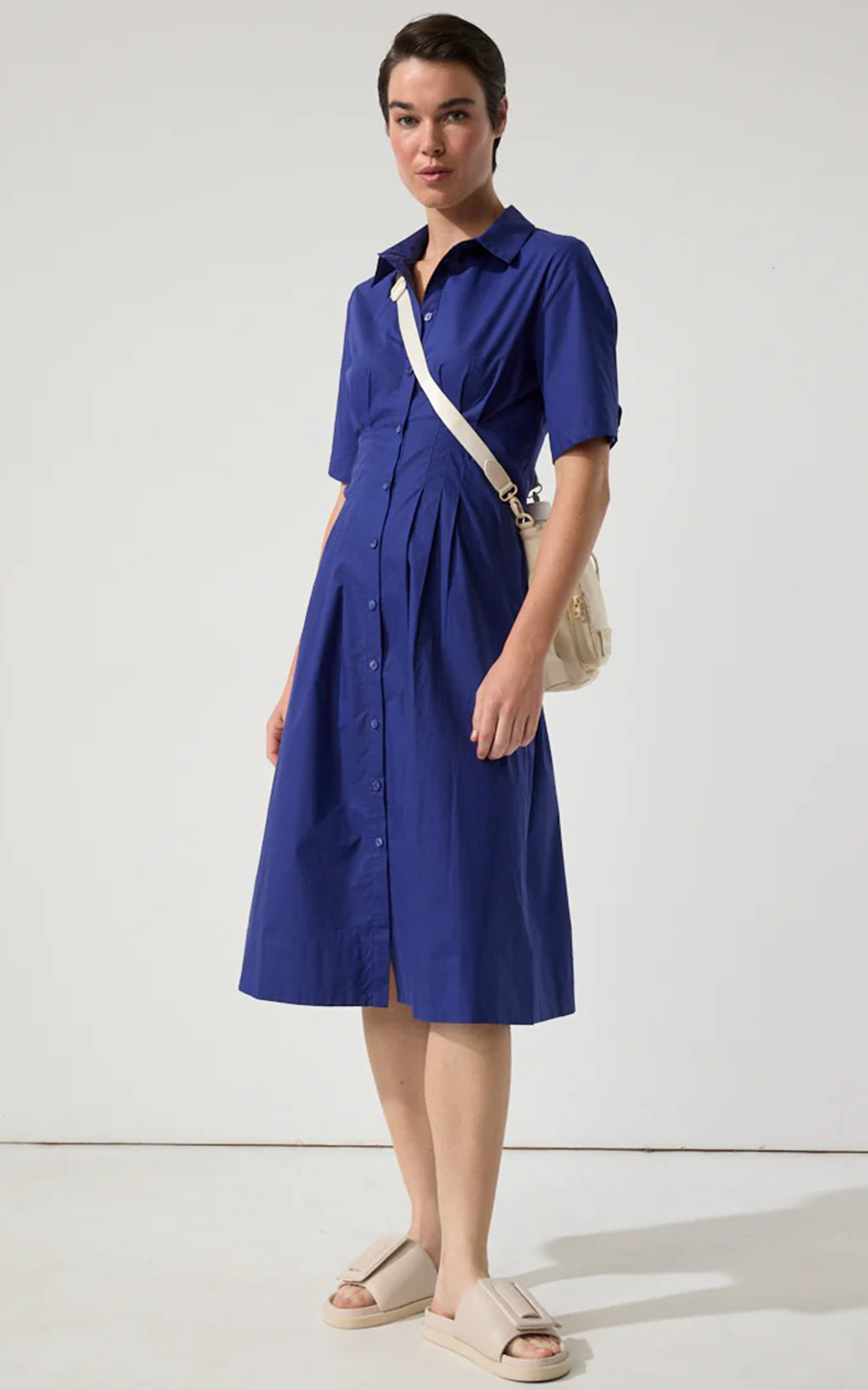 Poplin Shirtdress product photo.