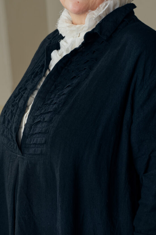 Yves Tuxedo Dress Linen product photo.