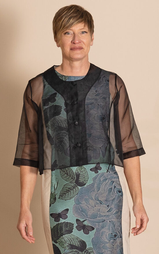 Silk Organza Birdie Jacket product photo.