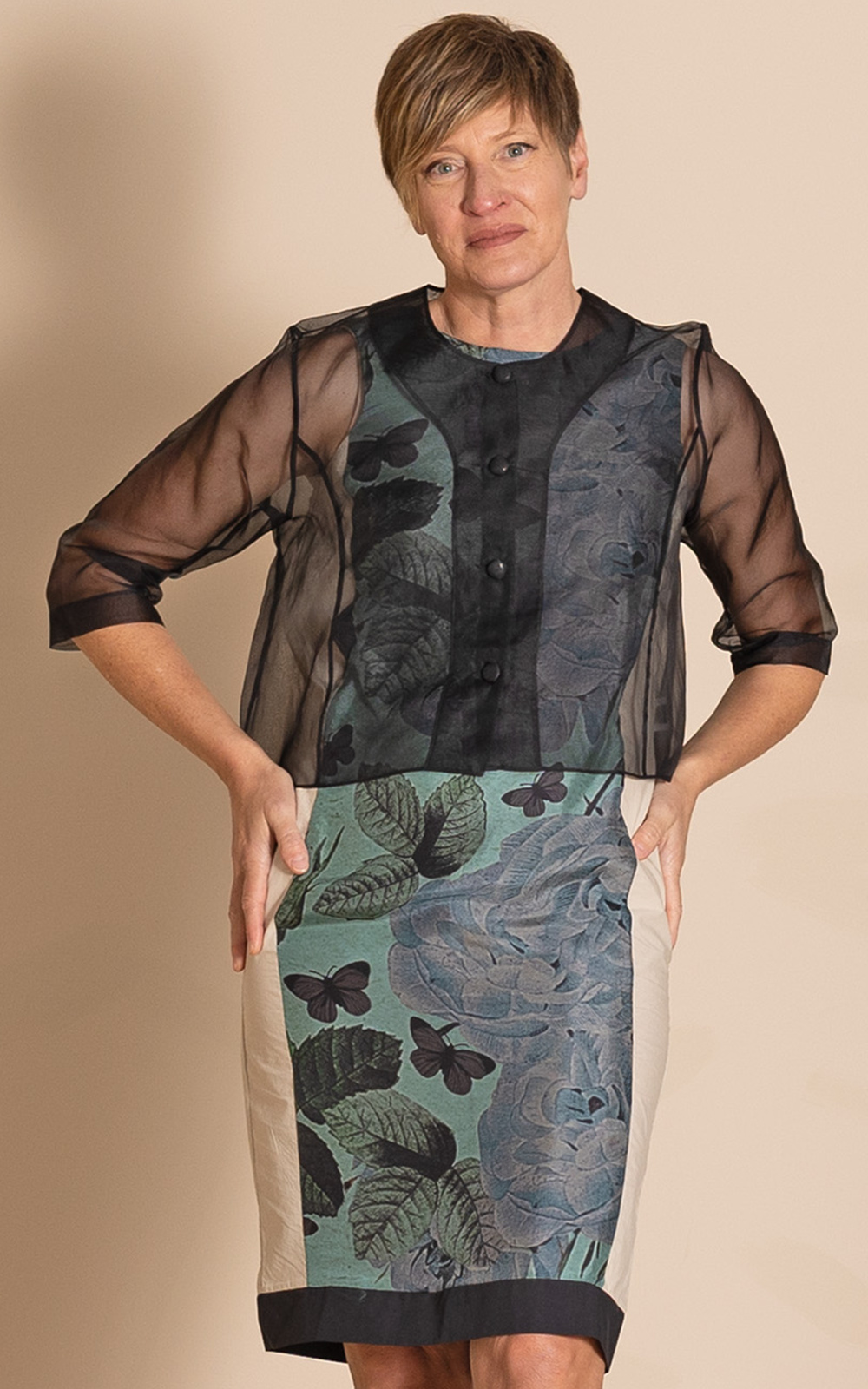 Silk Organza Birdie Jacket product photo.