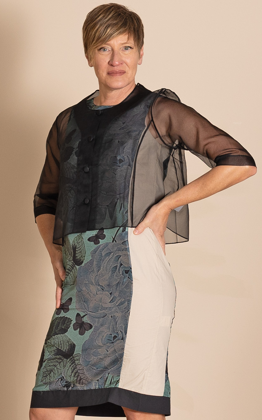 Silk Organza Birdie Jacket product photo.