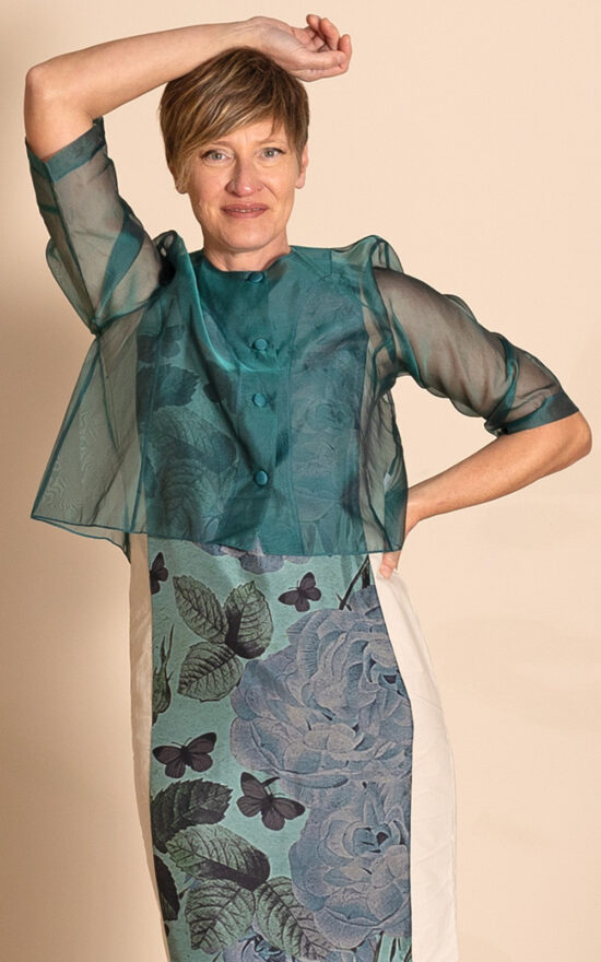 Silk Organza Birdie Jacket product photo.