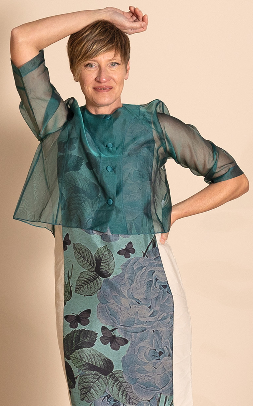 Silk Organza Birdie Jacket product photo.