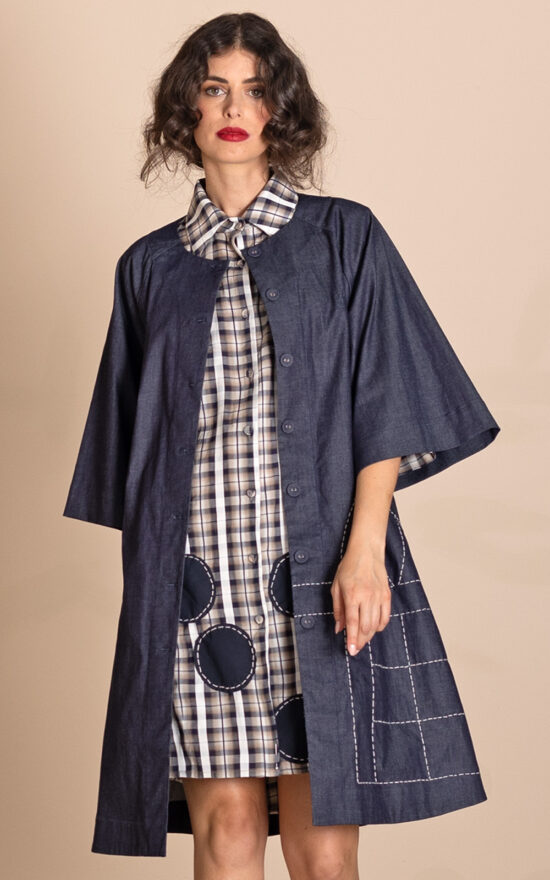 Denim Iris Coat product photo.