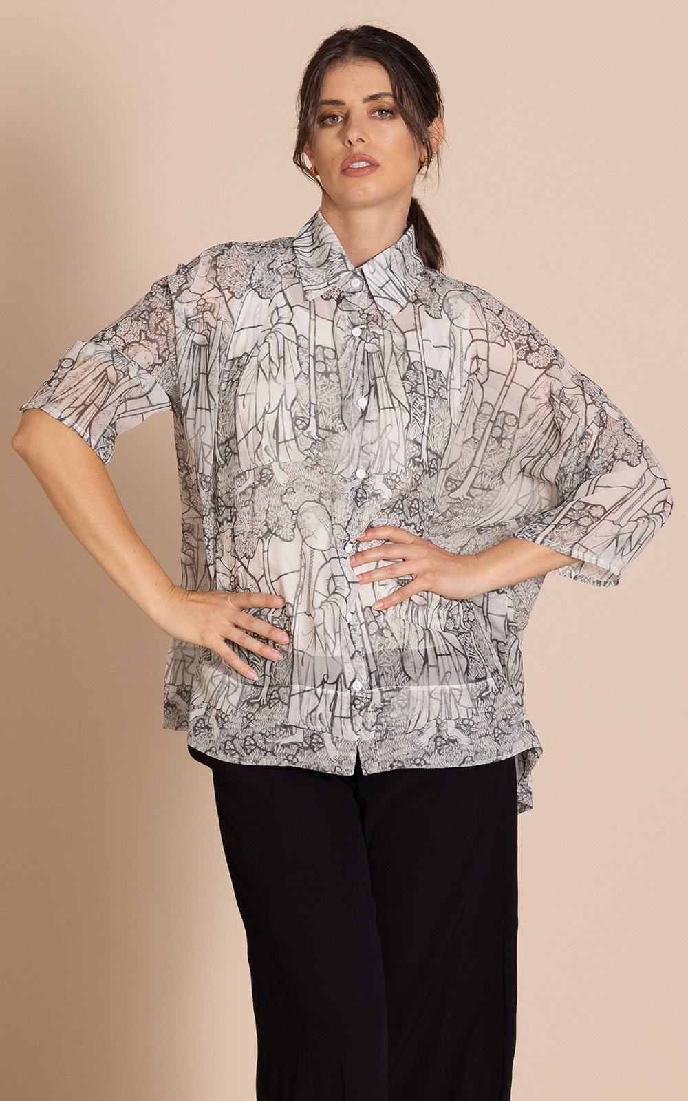 Barefoot In The Park Box Shirt product photo.