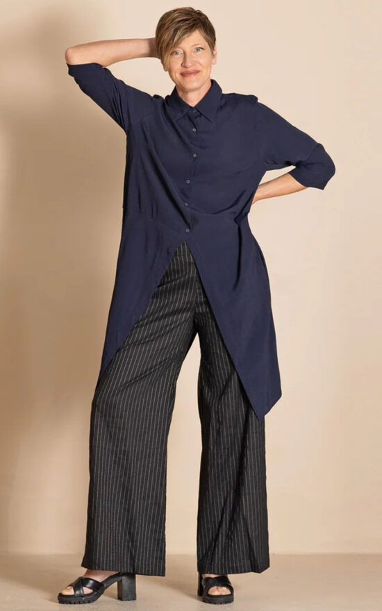 Crepe Long Envelope Shirt product photo.
