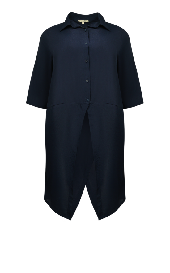 Crepe Long Envelope Shirt product photo.