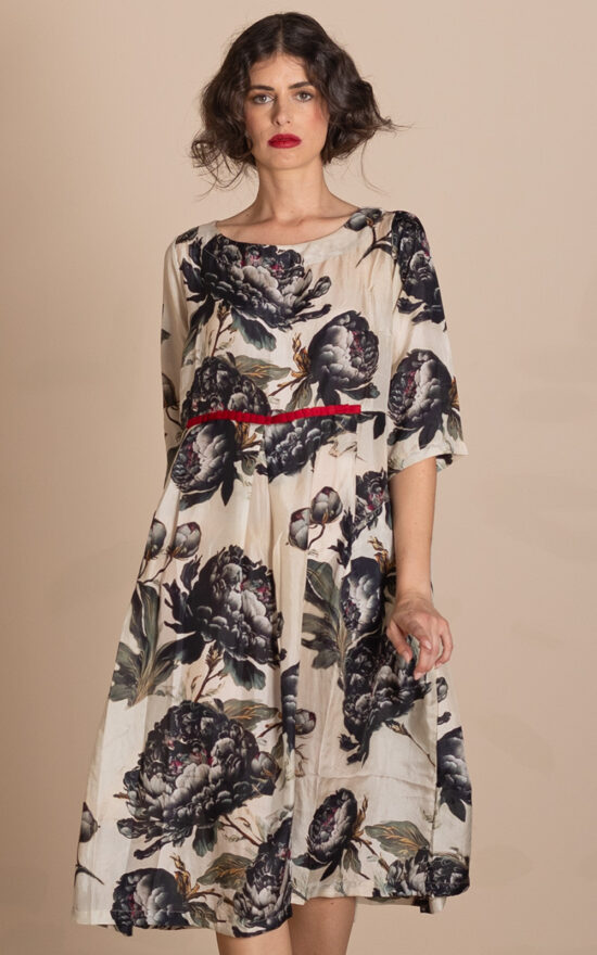 Black Roses Molly Dress  product photo.