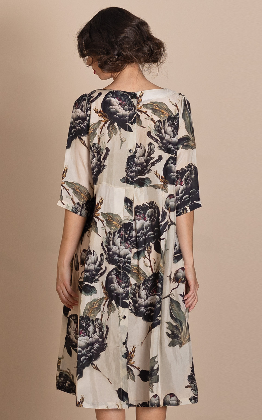 Black Roses Molly Dress  product photo.