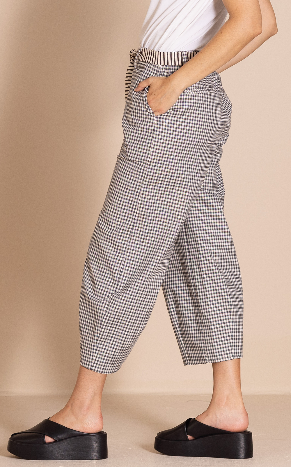 Check Barrel Pant product photo.