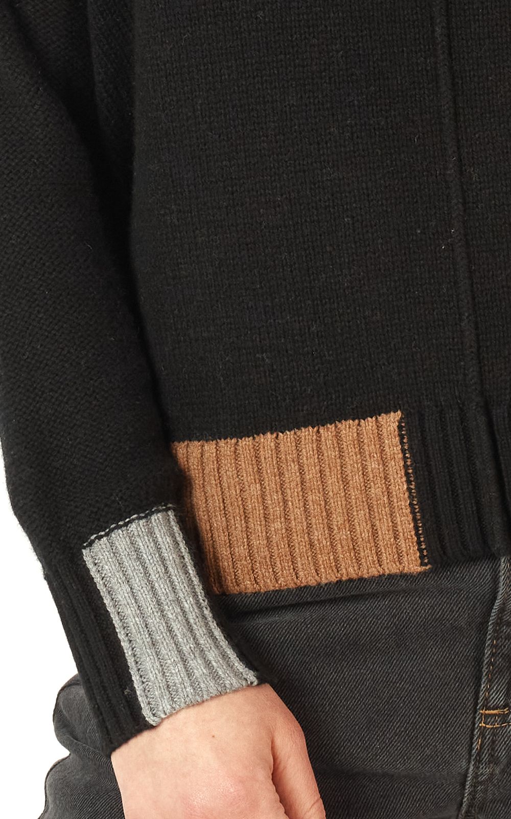 Colour Block Trim Jumper product photo.